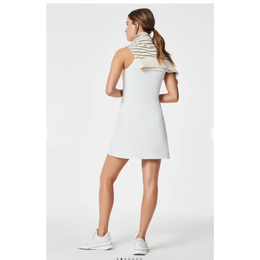 Spanx Get Moving White Zip Front Dress - Size small - Picture 2 of 6